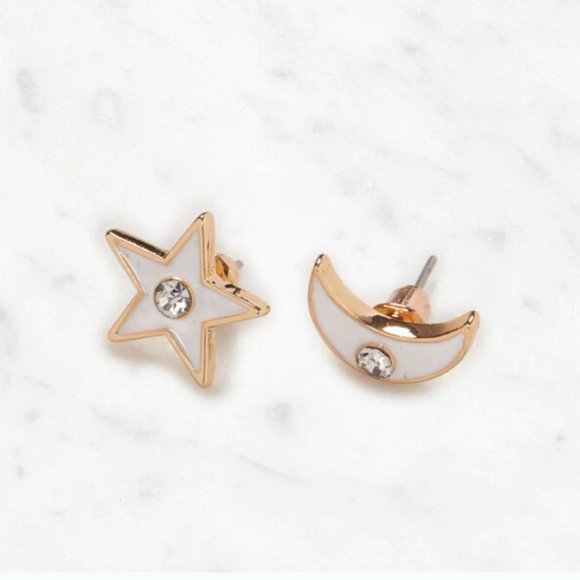 La Hearts Jewelry - New LA Hearts Gold Opal Celestial Stud Earrings